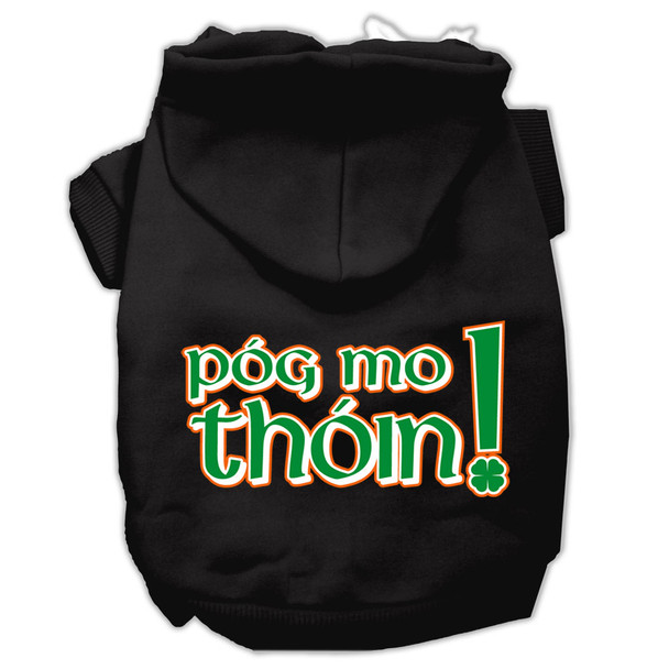 Pog Mo Thoin Screen Print Pet Hoodies - Black