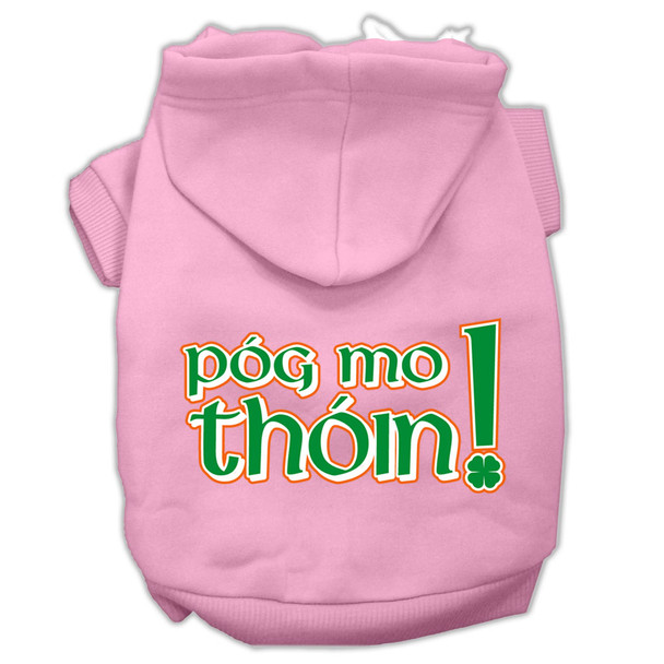 Pog Mo Thoin Screen Print Pet Hoodies - Light Pink