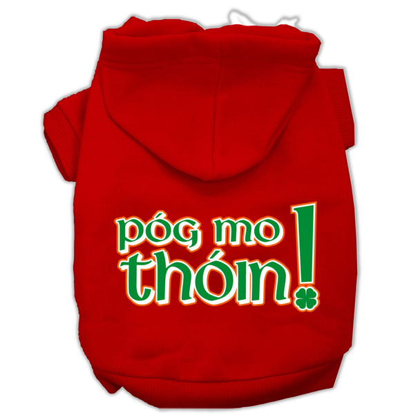 Pog Mo Thoin Screen Print Pet Hoodies - Red