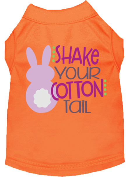 Shake Your Cotton Tail Screen Print Dog Shirt - Orange