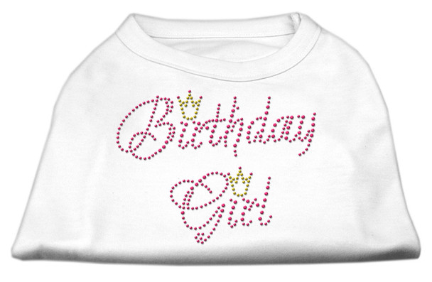 Birthday Girl Rhinestone Shirt - White