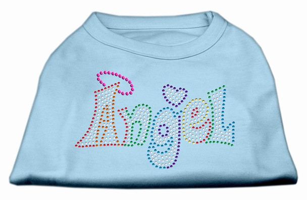 Technicolor Angel Rhinestone Pet Shirt - Baby Blue