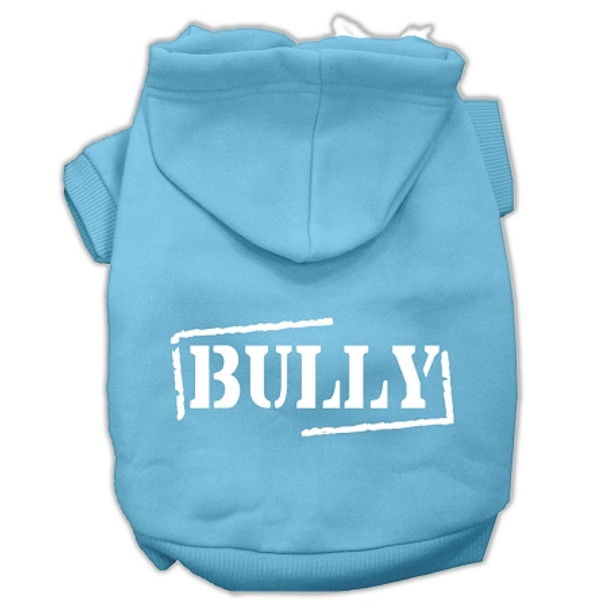 Bully Screen Printed Pet Hoodies - Baby Blue