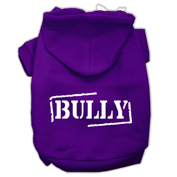 Bully Screen Printed Pet Hoodies - Purple