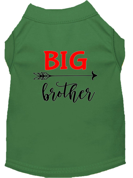 Big Brother Screen Print Dog Shirt - Green