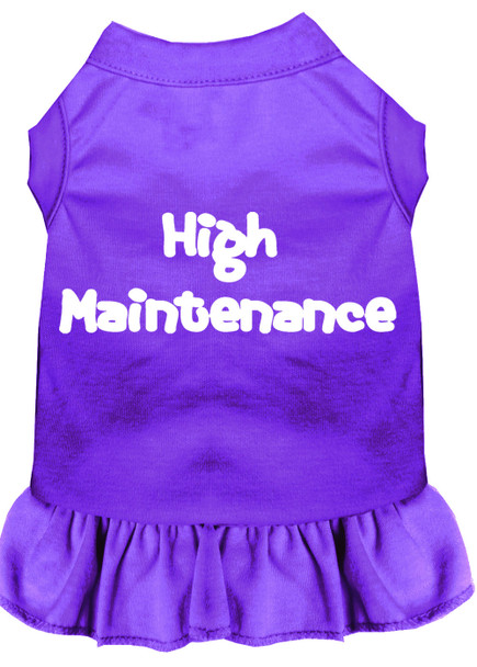 High Maintenance Screen Print Dress - Purple