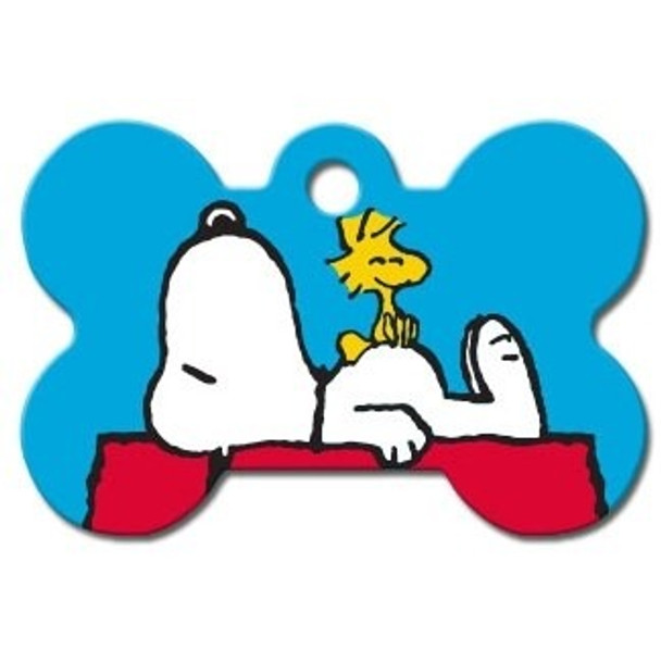 Snoopy House Large Bone ID Tag