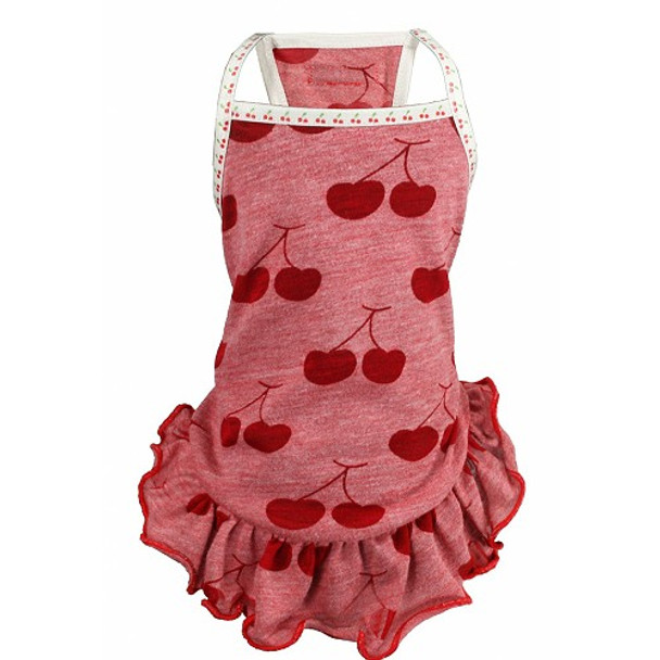 Red Cherry Knit Dog Dress