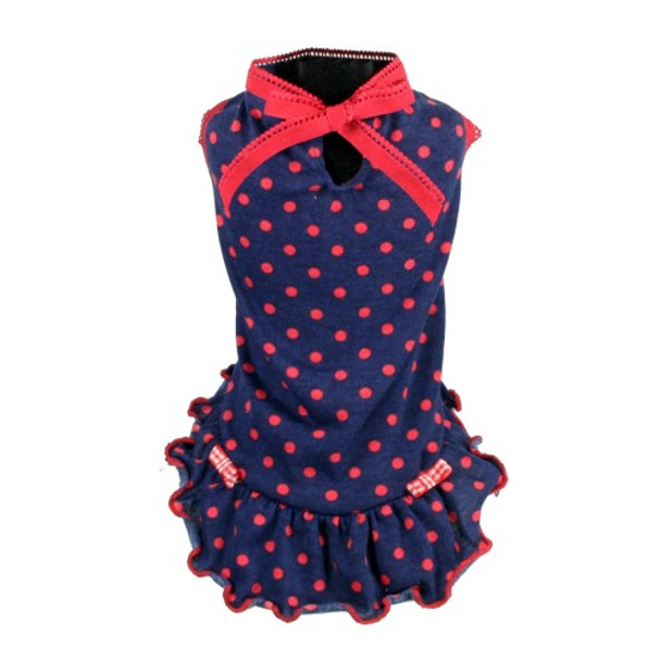 Little Bettie Polka Dot Dog Dress