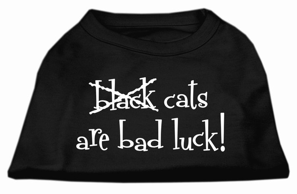 Black Cats Are Bad Luck Screen Print Shirt - Black