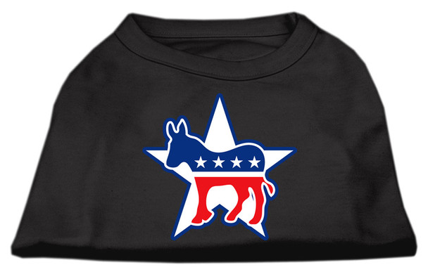 Democrat Screen Print Dog Shirt - Black