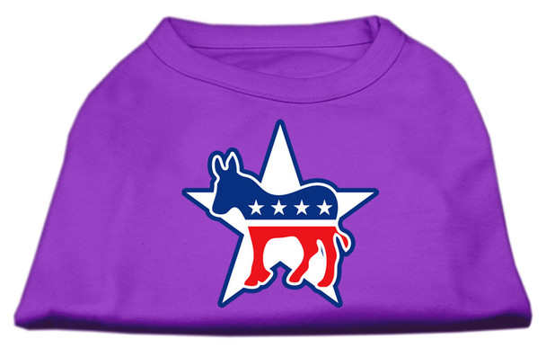 Democrat Screen Print Dog Shirt - Purple