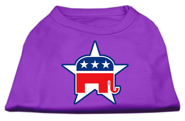 Republican Screen Print Dog Shirt - Purple