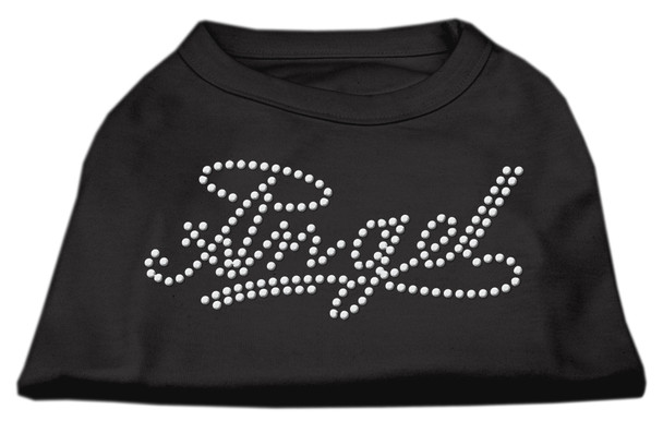 Angel Rhinestud Dog Shirt - Black