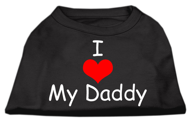 I Love My Daddy Screen Print Shirts - Black