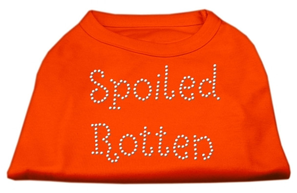 Spoiled Rotten Rhinestone Dog Shirts - Orange
