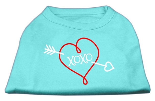 Xoxo Screen Print Shirt - Aqua