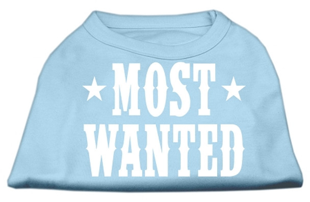 Most Wanted Screen Print Shirt - Baby Blue