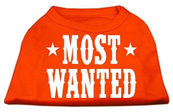 Most Wanted Screen Print Shirt - Orange