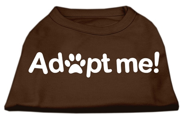 Adopt Me Screen Print Dog Shirt - Brown