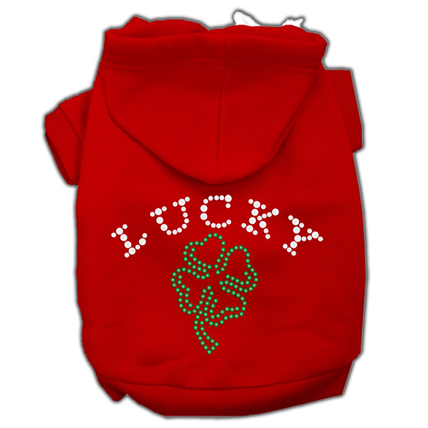 Four Leaf Clover Outline Hoodies - Red