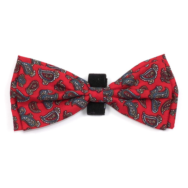Paisley Red Pet Dog Bow Tie