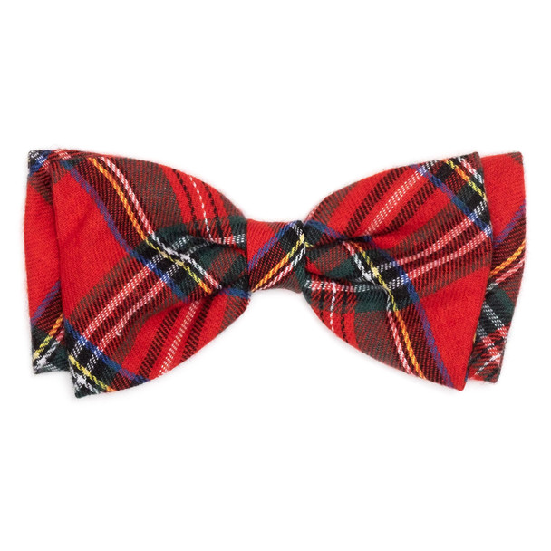 Red Plaid III Pet Dog Bow Tie
