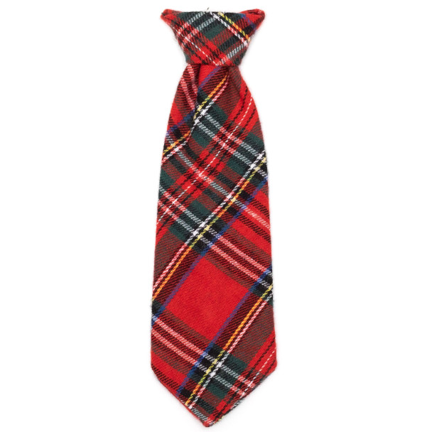 Red Plaid III Pet Dog Neck Tie