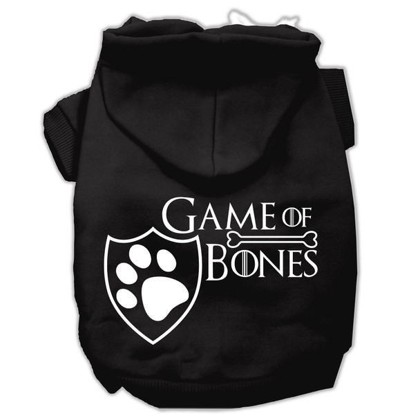 Game Of Bones Screenprint Dog Hoodie - Black