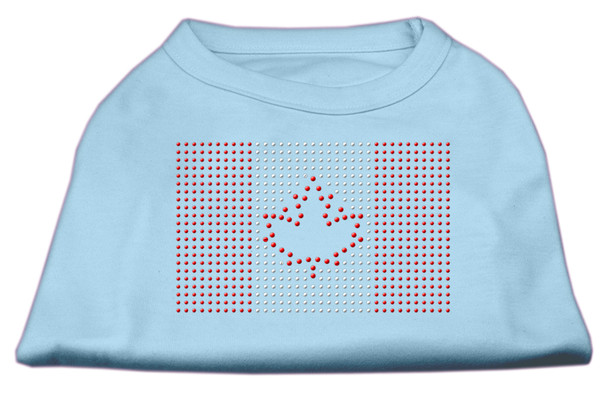 Canadian Flag Rhinestone Dog Shirts - Baby Blue