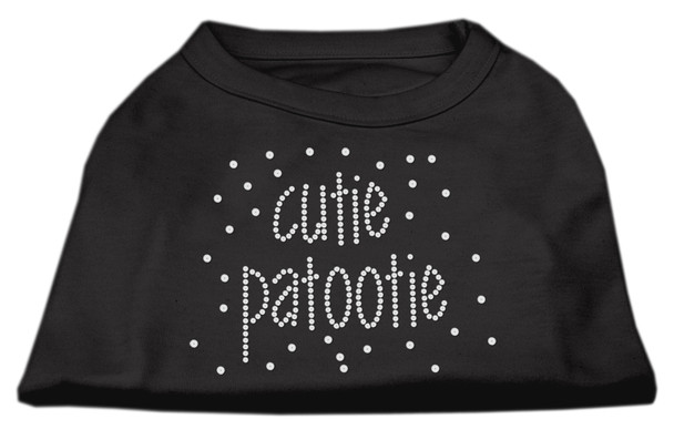 Cutie Patootie Rhinestone Dog Shirts - Black