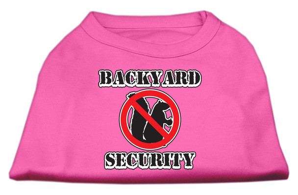 Backyard Security Screen Print Dog Shirts - Bright Pink