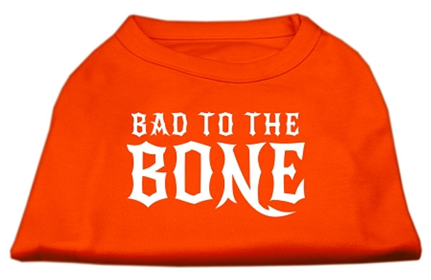 Bad To The Bone Dog Shirt - Orange
