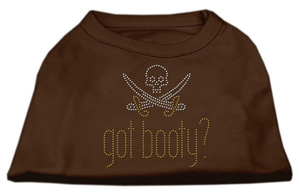 Got Booty? Rhinestone Dog Shirts - Brown