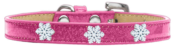 Snowflake Widget Dog Collar - Pink - Ice Cream
