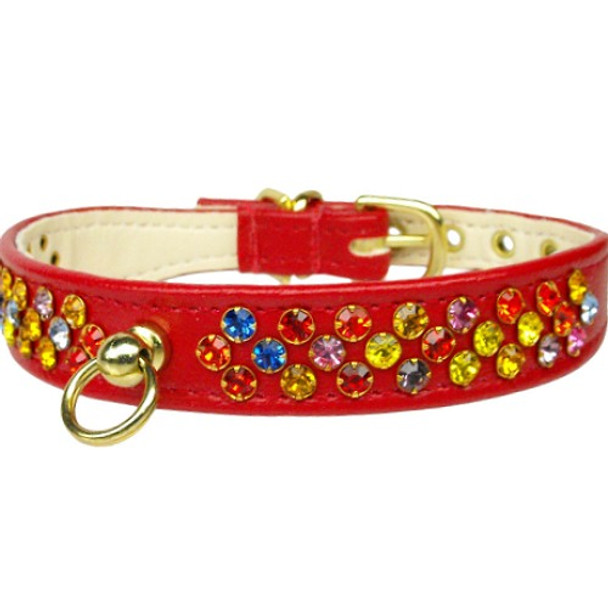 Confetti Dog Collar - Red