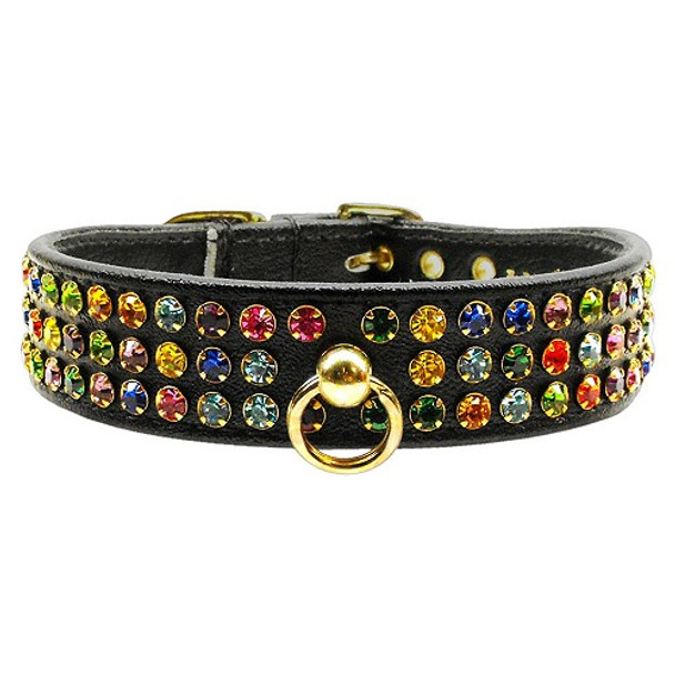 Mardi Gras Dog Collar - Black