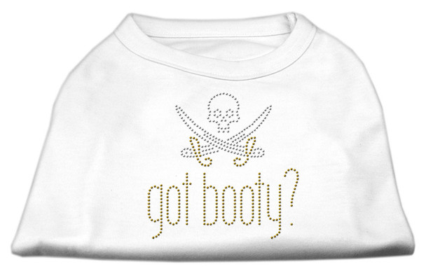 Got Booty? Rhinestone Shirts - White