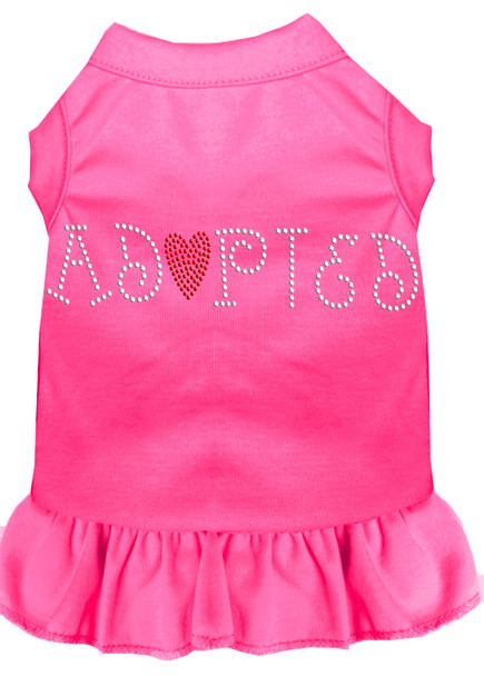 Adopted Rhinestone Dress - Bright Pink