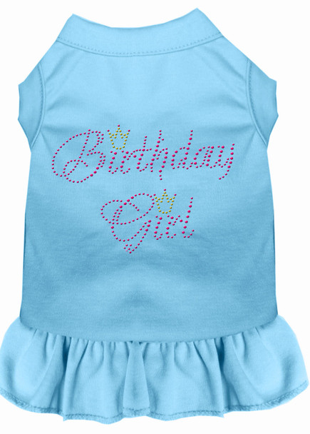 Birthday Girl Rhinestone Dress  - Baby Blue