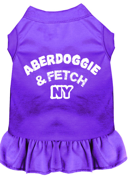 Aberdoggie Ny Screen Print Dress - Purple