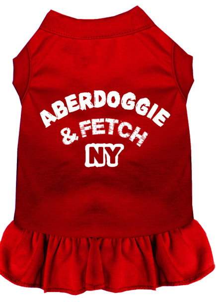 Aberdoggie Ny Screen Print Dress - Red