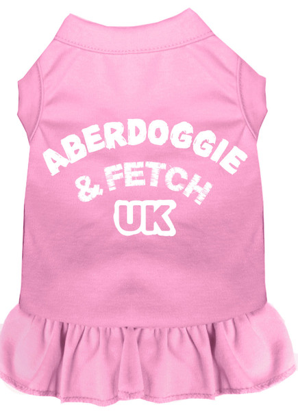 Aberdoggie Uk Screen Print Dress Light Pink