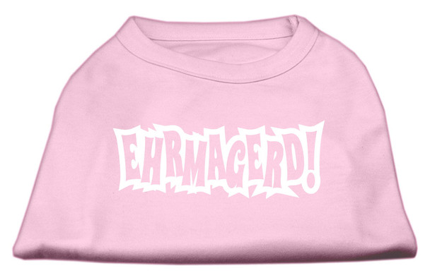 Ehrmagerd Screen Print  Dog Shirt - Light Pink