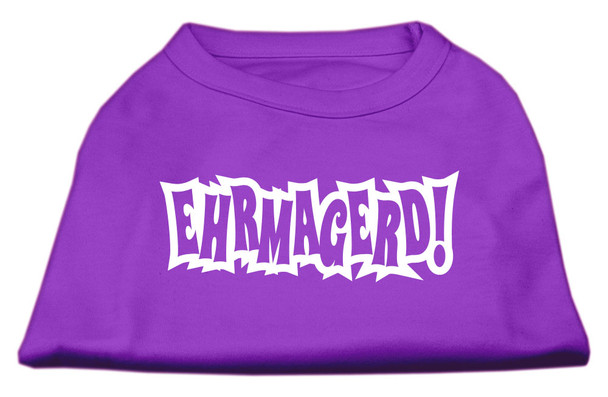 Ehrmagerd Screen Print  Dog Shirt - Purple