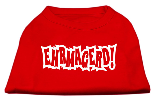 Ehrmagerd Screen Print  Dog Shirt - Red