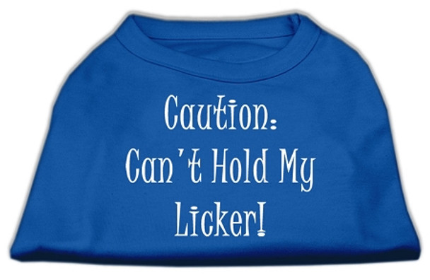 Can't Hold My Licker Screen Print Shirt -s Blue