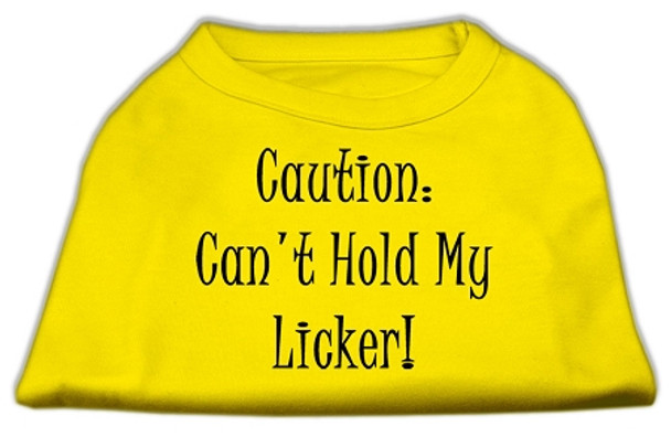 Can't Hold My Licker Screen Print Shirt -s Yellow