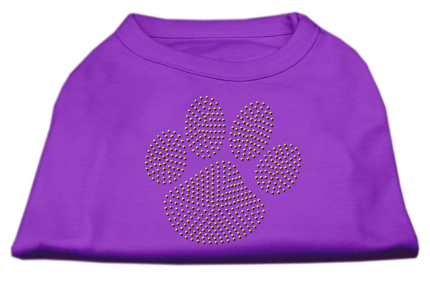 Gold Paw Rhinestud Dog Shirt - Purple
