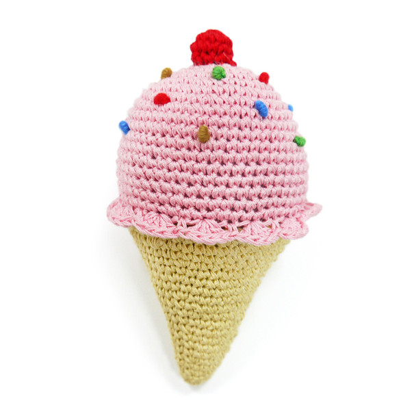 Ice Cream Cone PAWer Squeaker Dog Toy
